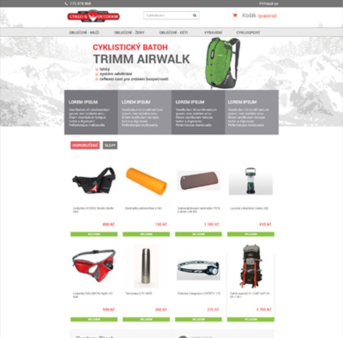 E-shop - Outdoorobchod.cz
